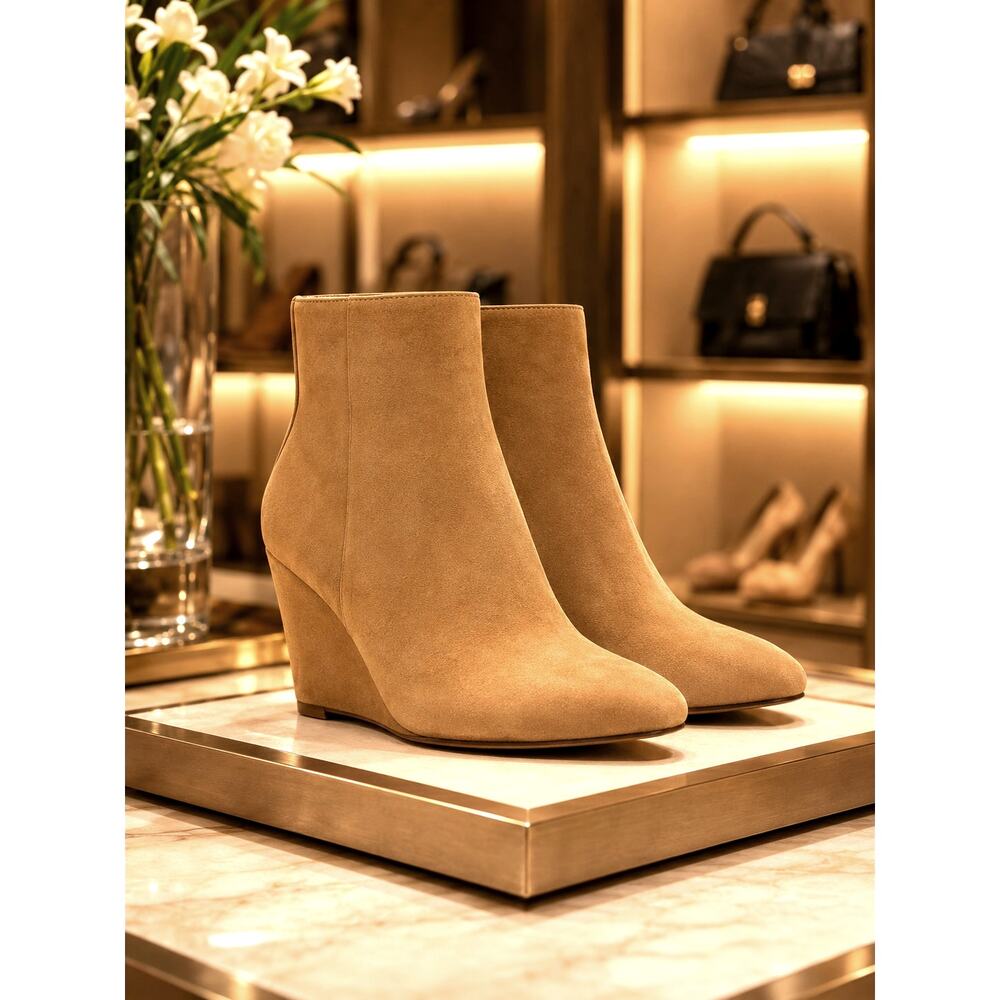 Vince Camuto Teeray Wedge Bootie Tortilla Trusue size 11